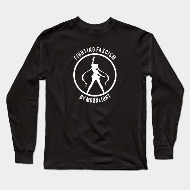Fighting Fascism By Moonlight Long Sleeve T-Shirt by ShawnaMac